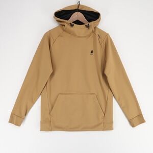 UNRL Crossover Hoodie Mens S Tan Performance Pullover Stretch Oak Ridge CC Golf